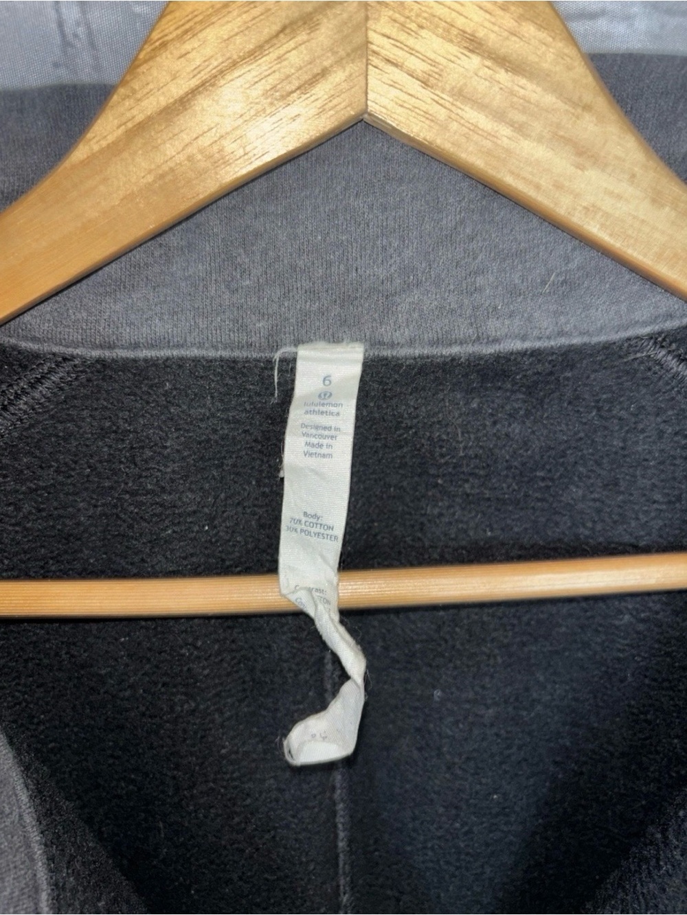 Lululemon Full Zip Thick Dark Gray Collar Jacket Size 6 Neutral Mid Length - Picture 2 of 7